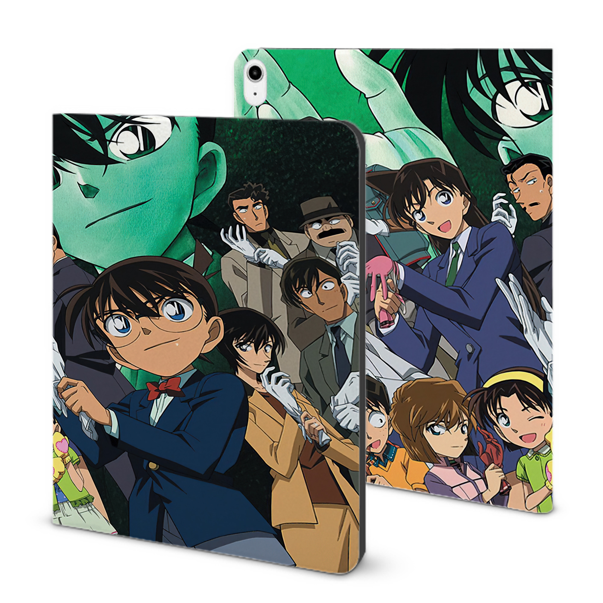 （画像用） 名探偵コナン Detective Conan IPadケース ペンホルダー付き ブックスタイルデザイン